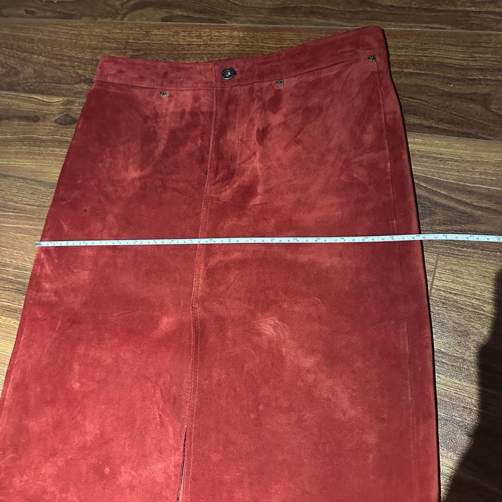 GAP Rich Red A-Line Suede Skirt - Picture 10 of 11